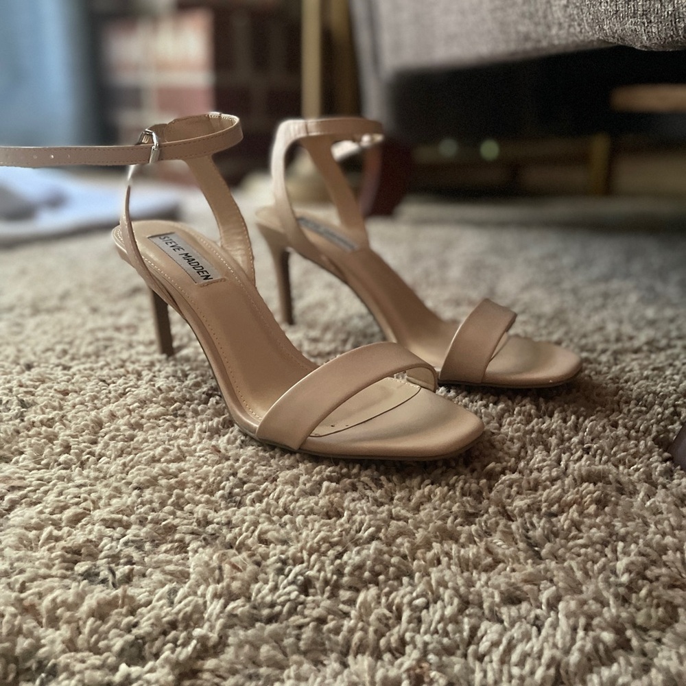 Steve Madden Nude Strappy Heels